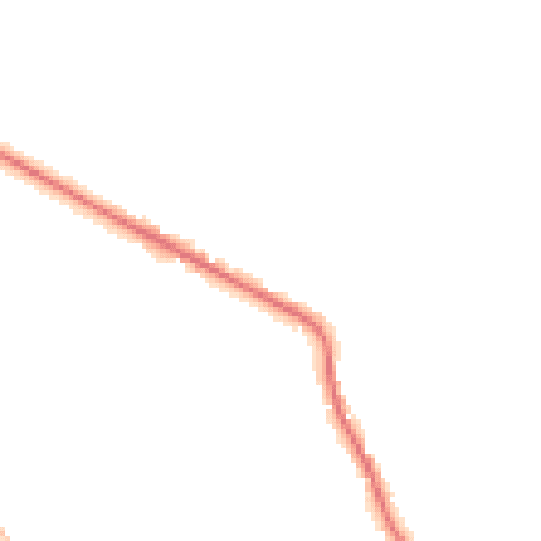 Night-time road noise heatmap for DE55 6BX