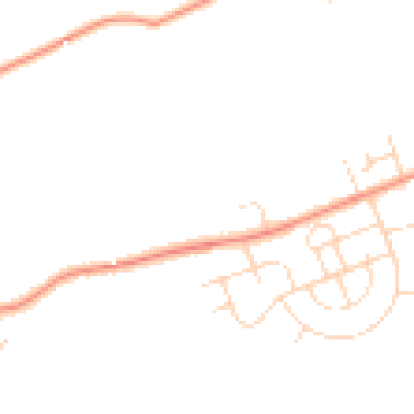 Daytime road noise heatmap for DE55 6BZ