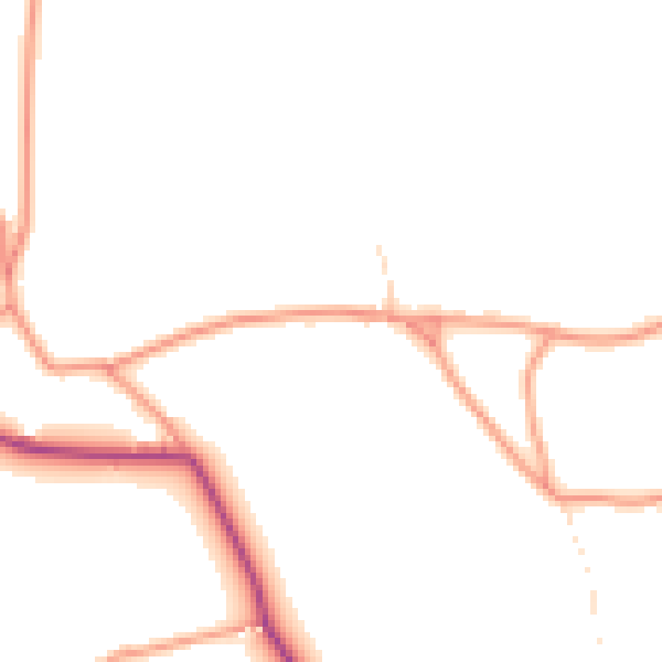 Daytime road noise heatmap for DE55 6DF