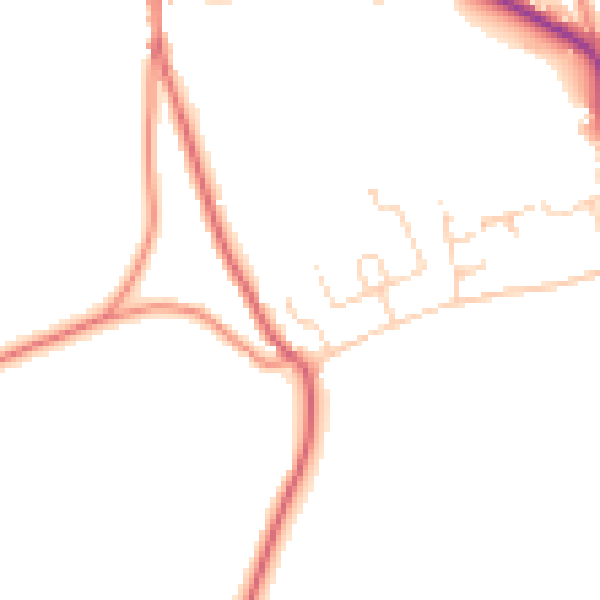 Daytime road noise heatmap for DE55 6DH