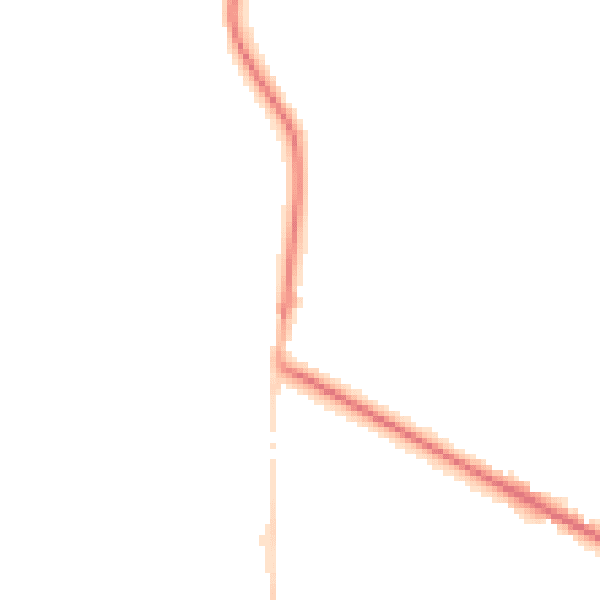 Night-time road noise heatmap for DE55 6EF