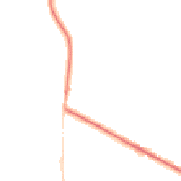 Night-time road noise heatmap for DE55 6EG