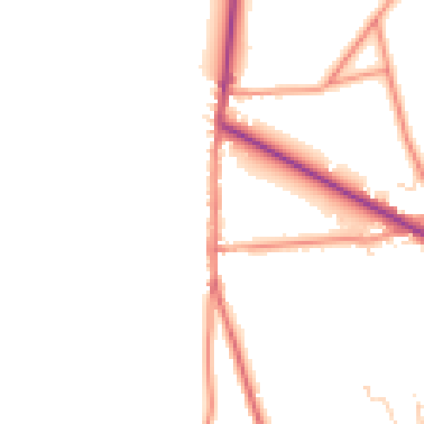 Daytime road noise heatmap for DE55 6EH