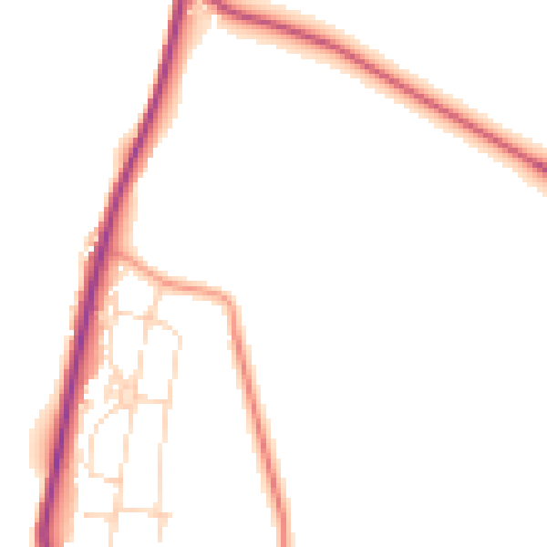 Daytime road noise heatmap for DE55 6ES