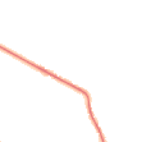 Night-time road noise heatmap for DE55 6EY