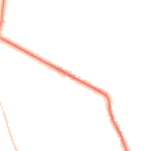 Night-time road noise heatmap for DE55 6FS