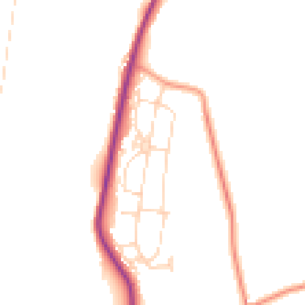 Daytime road noise heatmap for DE55 6GL