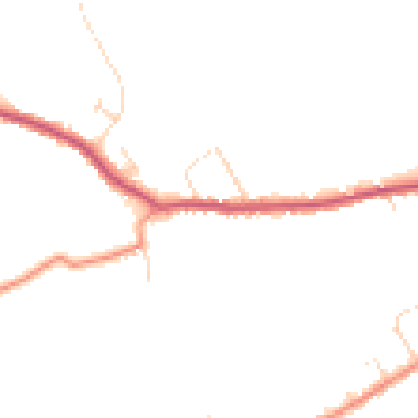 Daytime road noise heatmap for DE55 6GS