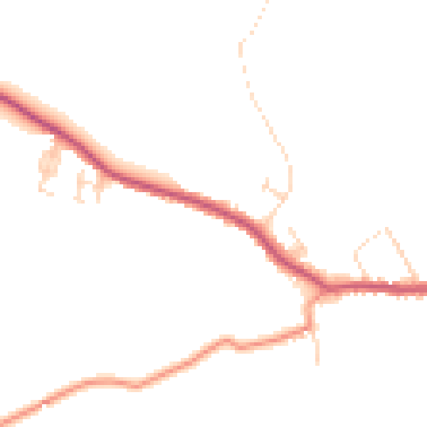 Daytime road noise heatmap for DE55 6GW