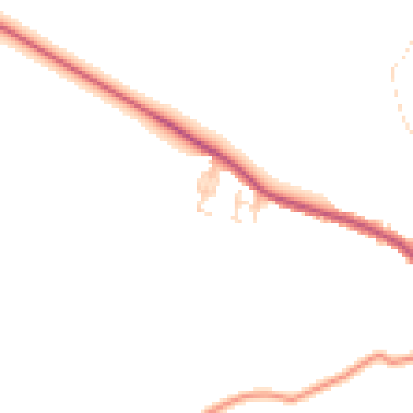 Daytime road noise heatmap for DE55 6GY