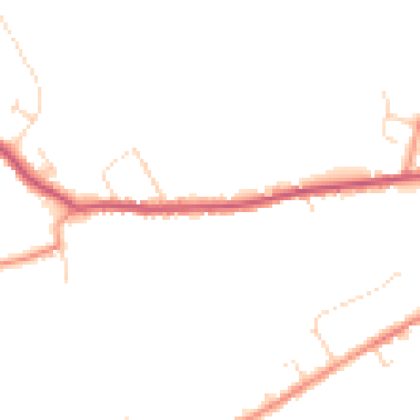 Daytime road noise heatmap for DE55 6HH