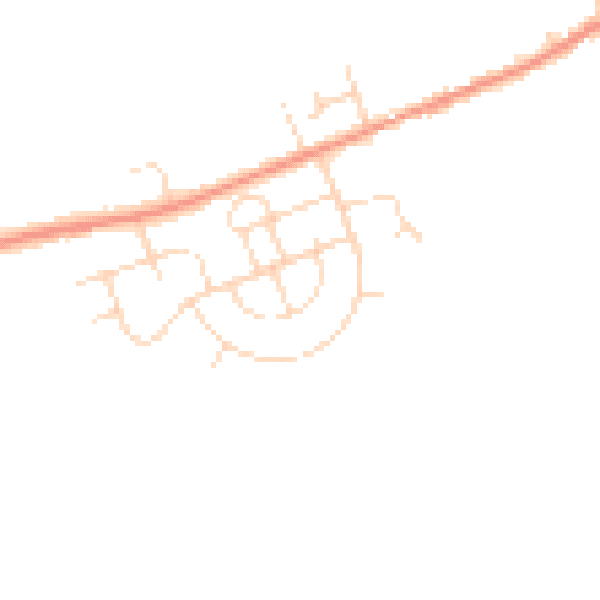 Daytime road noise heatmap for DE55 6JH