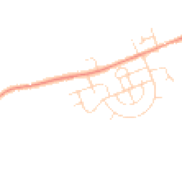 Daytime road noise heatmap for DE55 6LF