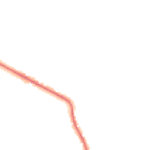 Night-time road noise heatmap for DE55 6LT