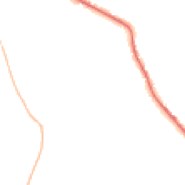 Night-time road noise heatmap for DE55 6LU