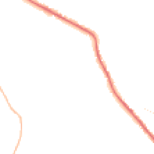 Night-time road noise heatmap for DE55 6NA