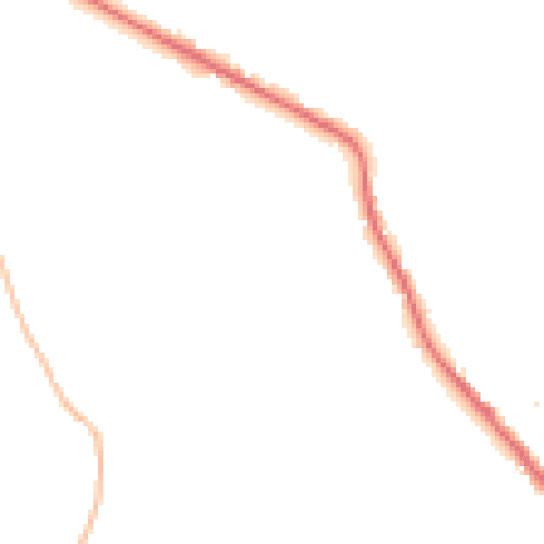 Night-time road noise heatmap for DE55 6ND