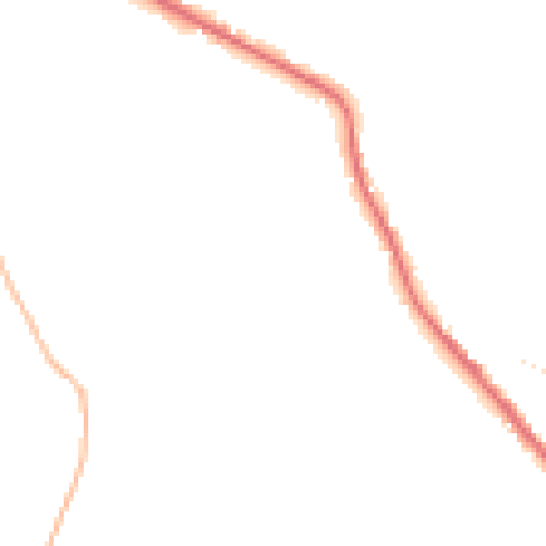 Night-time road noise heatmap for DE55 6NE
