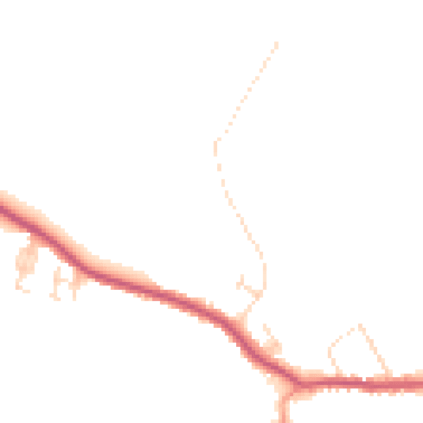 Daytime road noise heatmap for DE55 6NR