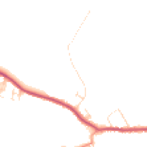 Daytime road noise heatmap for DE55 6NS