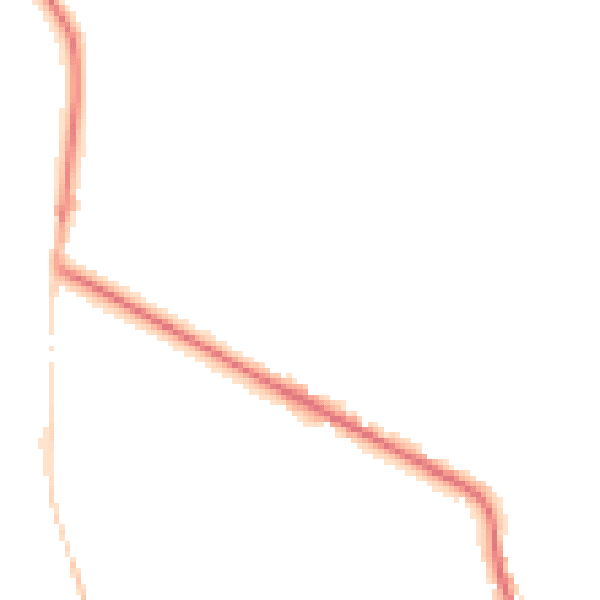 Night-time road noise heatmap for DE55 6NU