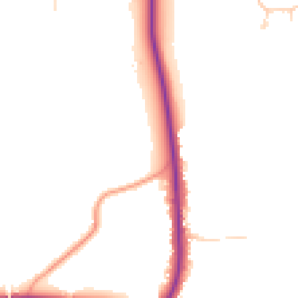Daytime road noise heatmap for DE55 6PB