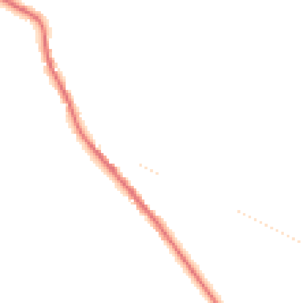 Night-time road noise heatmap for DE55 6PF