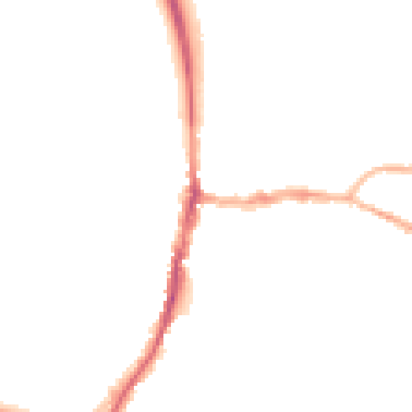Night-time road noise heatmap for DE55 7BN