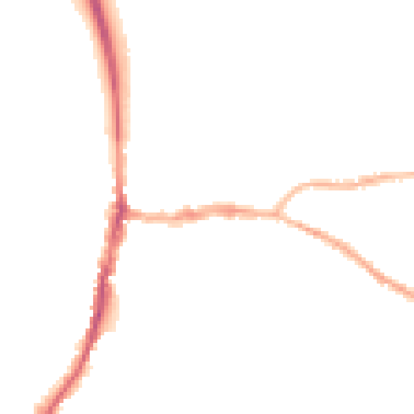 Night-time road noise heatmap for DE55 7DP