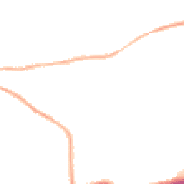 Night-time road noise heatmap for DE55 7LB