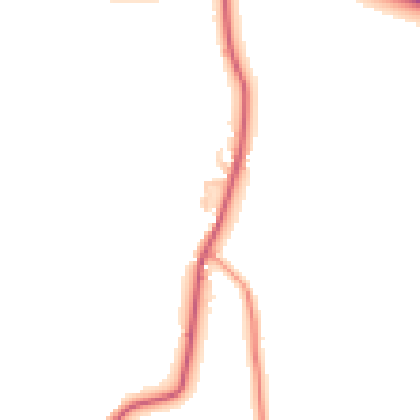 Daytime road noise heatmap for DE55 7LP