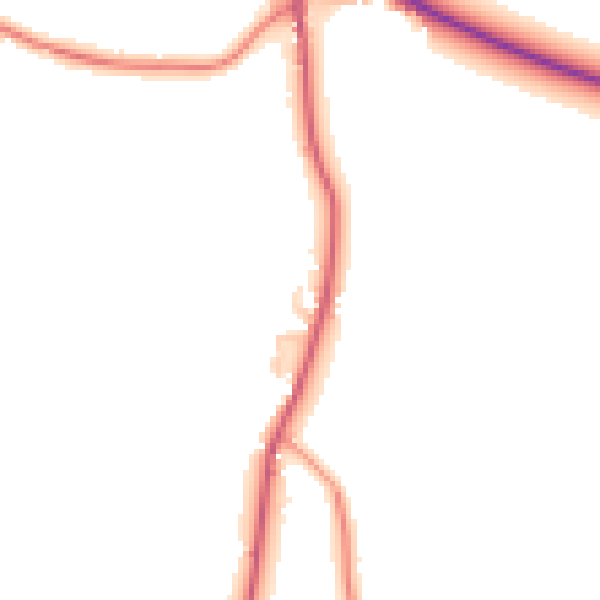 Daytime road noise heatmap for DE55 7NT