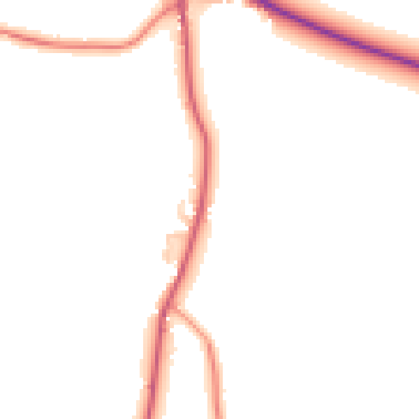Daytime road noise heatmap for DE55 7PE