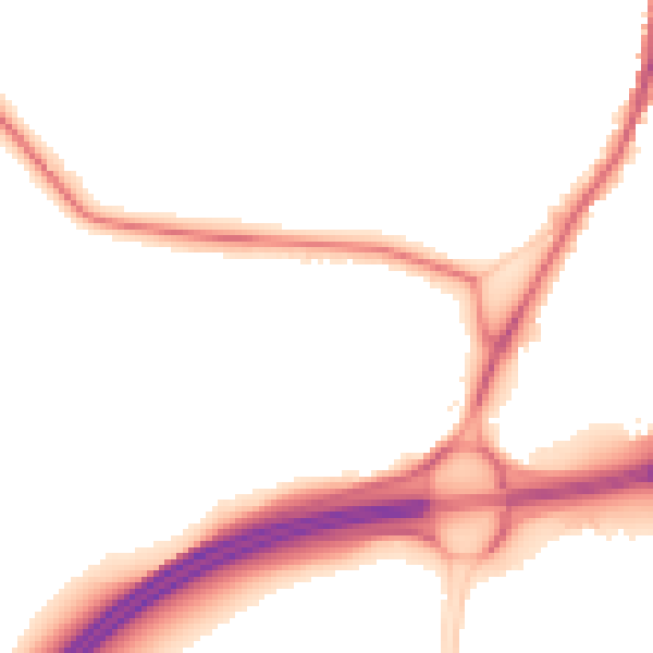 Night-time road noise heatmap for DE55 7PY
