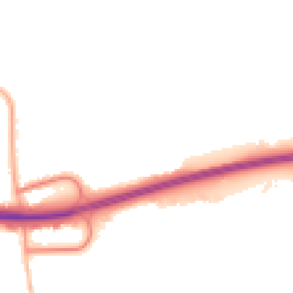Night-time road noise heatmap for DE55 7QH