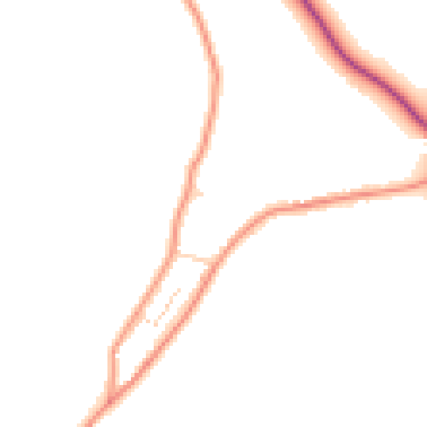 Daytime road noise heatmap for DE55 7RD