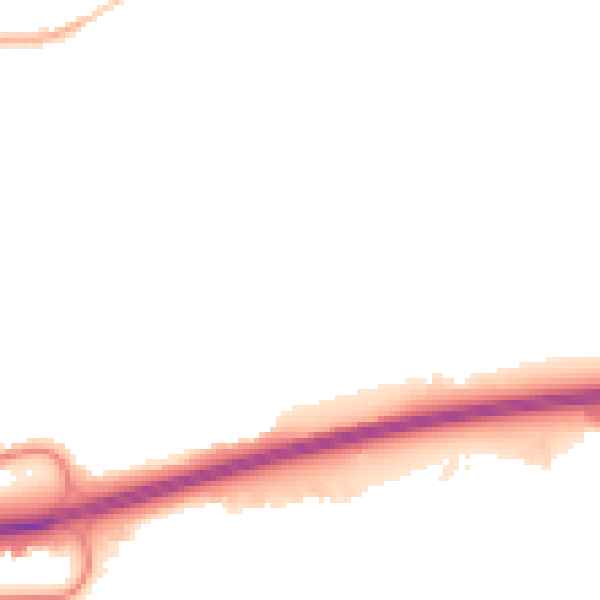 Night-time road noise heatmap for DE55 7SL