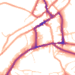 Daytime road noise heatmap for DE6 1AA