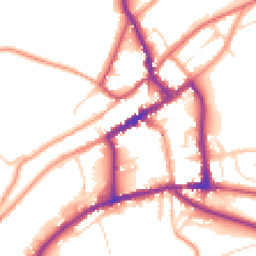 Daytime road noise heatmap for DE6 1AE