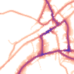 Daytime road noise heatmap for DE6 1AJ