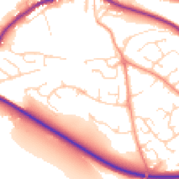 Daytime road noise heatmap for DE6 1BG