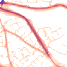 Daytime road noise heatmap for DE6 1BH