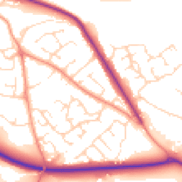 Daytime road noise heatmap for DE6 1BN
