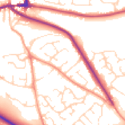 Daytime road noise heatmap for DE6 1BQ