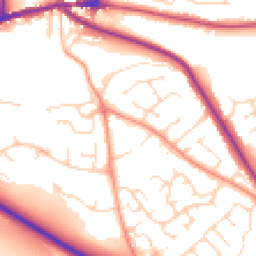 Daytime road noise heatmap for DE6 1BT