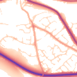 Daytime road noise heatmap for DE6 1BU