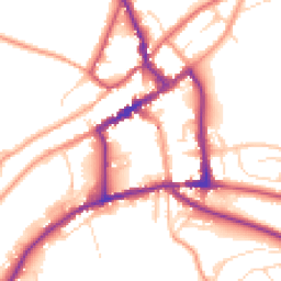 Daytime road noise heatmap for DE6 1BW