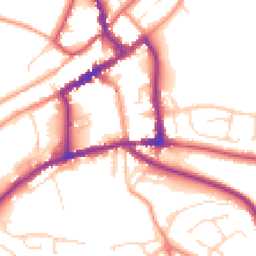 Daytime road noise heatmap for DE6 1DA