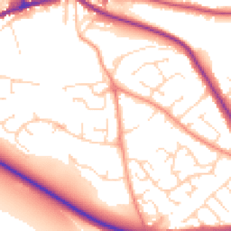 Daytime road noise heatmap for DE6 1DD