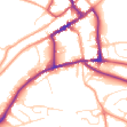 Daytime road noise heatmap for DE6 1DF